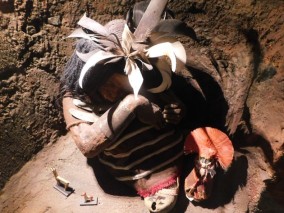 Santiago, Parque Quinta Normal, Musée d'Histoire Naturelle, réplica de la momie Inca trouvée au sommet d'un volcan