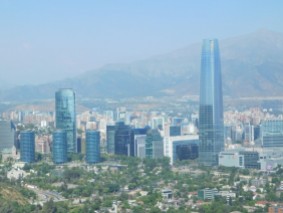 Santiago, vue depuis la télécabine qui rejoint le Cerro San Cristobal