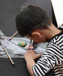 Séoul - Namsangol Hanok village - Atelier "peinture" pour enfants